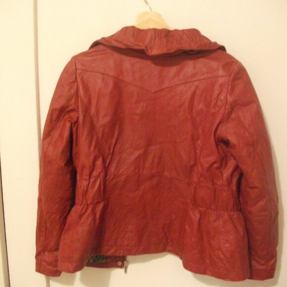 Bod & Christensen Couture Leather Jacket, Red, Small - Picture 4 of 7